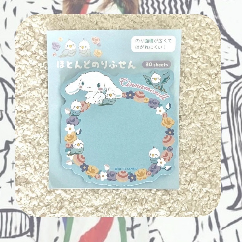 🏷️ Sanrio Cinnamoroll floral kawaii sticky notes